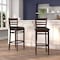 Flash Furniture Ladder Back Mahogany Wood Restaurant Barstool, Black Vinyl Seat, PK2 2-XU-DGW0005BARLAD-MAH-BLKV-GG - alternate 1